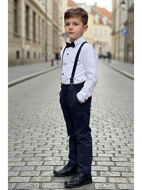 Pina Kids Erkek Çocuk Papyonlu Askılı İkili Takım - S000497573-37494