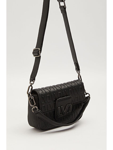 Remsa Desenli Deri Askılı Premium Çanta 930627 Siyah