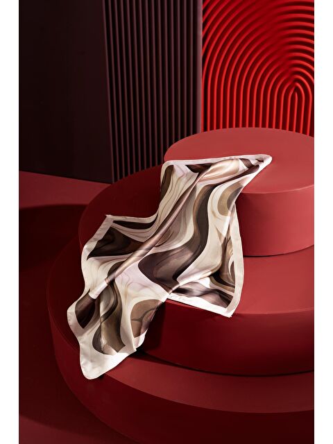 Jawel Kadın Dalga Desen 55*55 cm Bandana & Fular