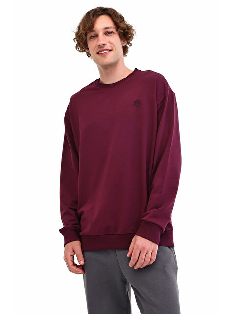 Lumberjack MB SN75 C NECK SW 5PR Bordo Erkek Sweatshirt - S000426989-19951