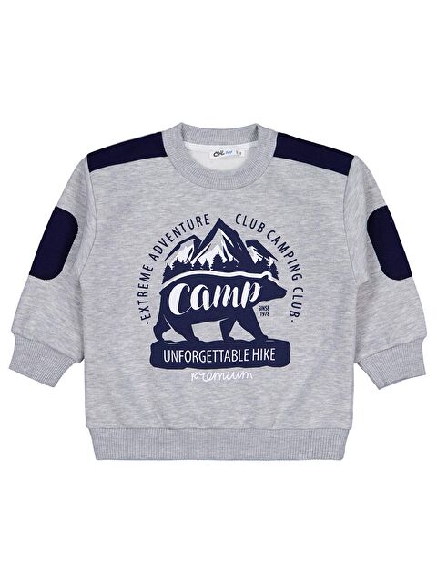 Civil Boys Camp Baskılı 2-5 Yaş Sweatshirt - Gri 5-6 Yaş - S000492996-20600