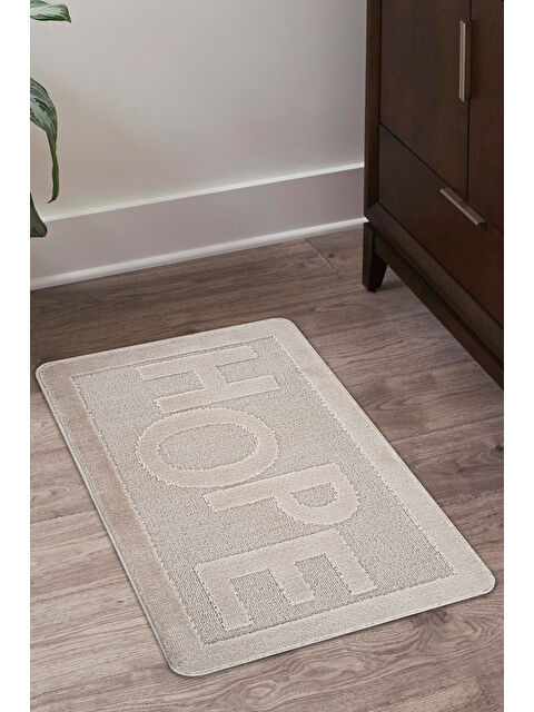 Konfor Halı Doğal Kaymaz Taban Banyo Paspas Uzun Ömürlü Yumuşak Su Emici Yazılı Hope-Vizon - S000342592-26429