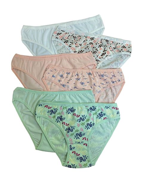 Tolin Kadın Pamuklu Mix Havlu Ağ Külot 6'lı Set 2246151 - S000074841-23173