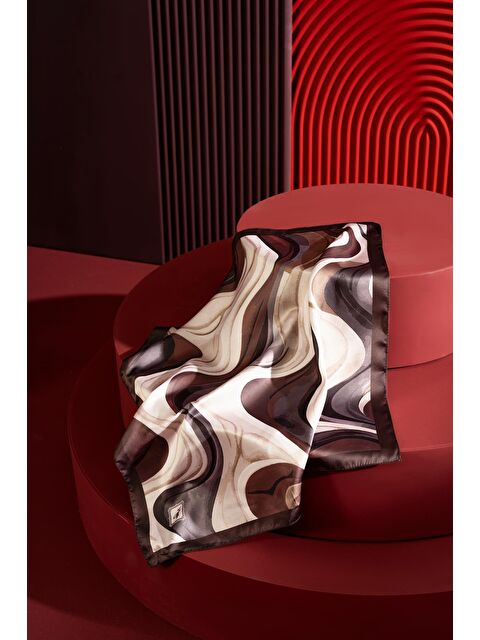 Jawel Kadın Dalga Desen 55*55 cm Bandana & Fular