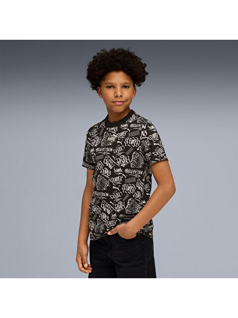 Puma Mid 90s Aop Erkek Çocuk Siyah Tişört - S000513393-19351