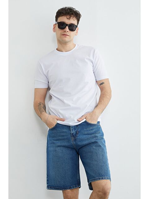 Fullamoda Basic Bisiklet Yaka Tişört - S000526300-20063