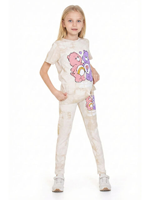 Modanino Kız Çocuk Ayıcık Baskılı Batik Desenli Alt-Üst Takım 3-10 Yaş 12546 - S000522623-19966