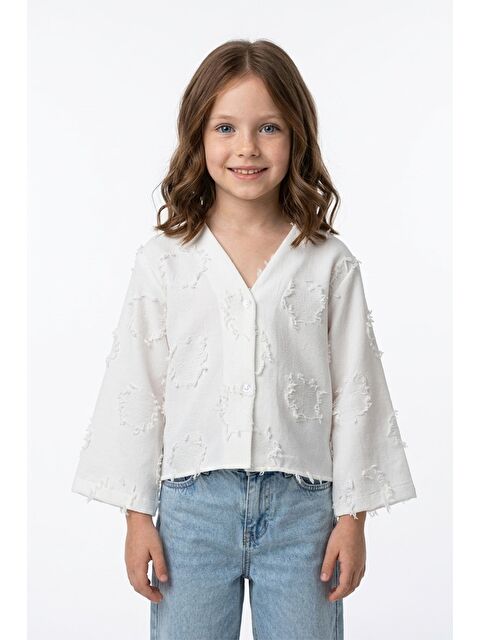 Fullamoda Püsküllü Salaş Kız Çocuk Gömlek