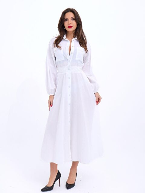 Jane's 5903 ELBİSE-BEYAZ - S000527628-20063