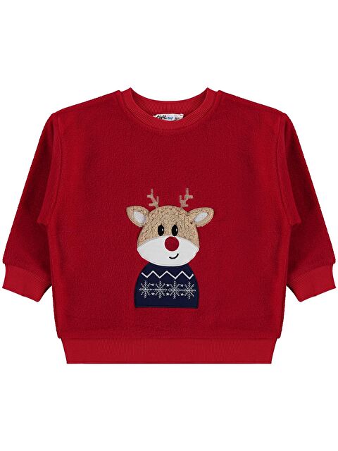 Civil Boys Geyik Nakışlı 2-5 Yaş Sweatshirt - Kırmızı 3-4 Yaş - S000493005-20045