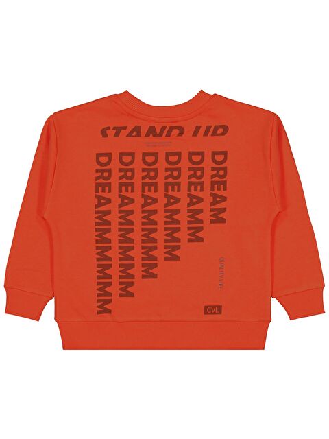 Civil Boys Peace Quıet Baskılı 6-9 Yaş Sweatshirt - Turuncu 7-8 Yaş - S000493006-20013