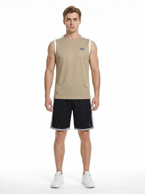 ORENDAHİLL ORENDAHILL Erkek Spor Şort Hızlı Kuruyan Esnek Regular Fit Gym Cepli Yan Çizgi Detaylı Activewear - S000504234-19351