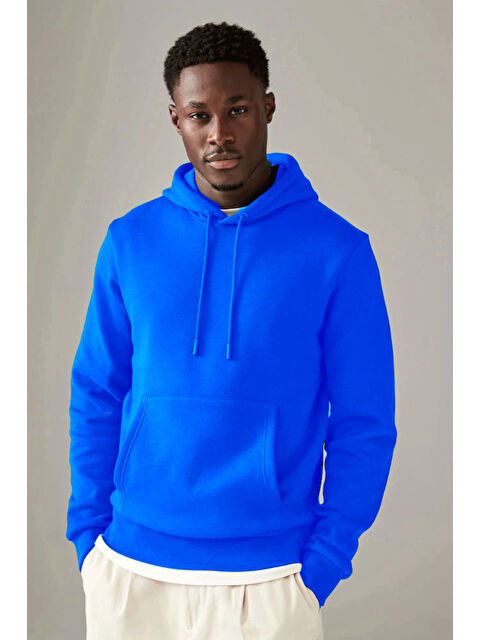 Süperlife Kapüşonlu Standart Kalıp İçi Polarlı 3 İplik Kalın Erkek Hoodie spr25sw55 - S000336163-23710