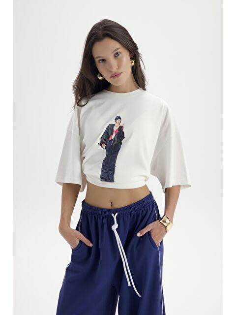 Mai Collection Arles İndigo T-Shirt Eşofman Takım