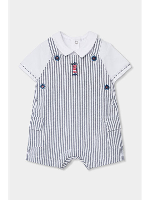 Boboli Çizgili Salopet Set 6-24 Ay Lacivert - S000530815-21164