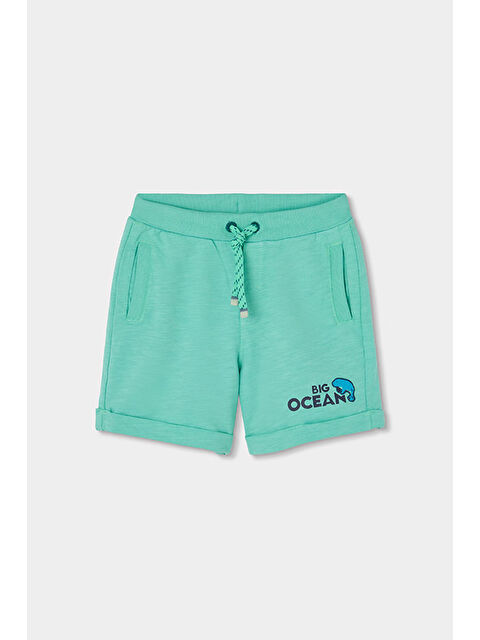 Boboli Surf Desenli Bermuda Şort 2-6 Yaş Yeşil - S000530814-18194