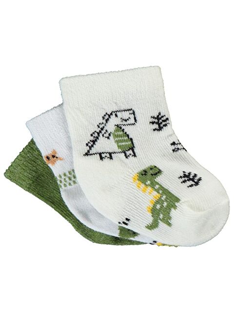 Civil Baby Hello Dino Desen Asetat 0-24 Ay Çorap Setleri - S000485045-37243