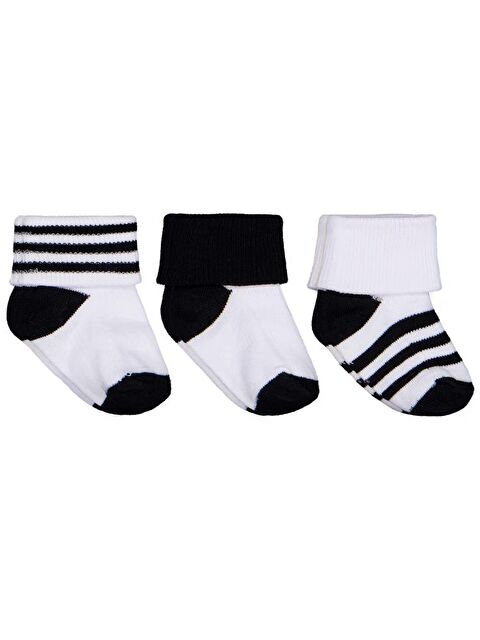Civil Baby Siyah-Beyaz Asetat 0-24 Ay Çorap Setleri - Standart Standart - S000485046-37243