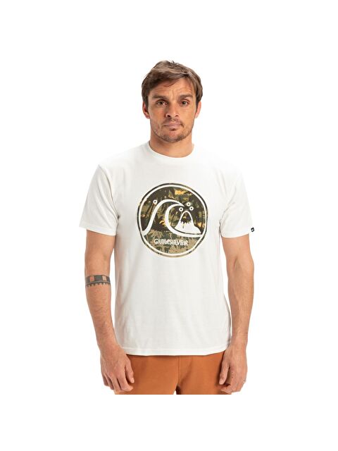 Quiksilver Evo Bubble Wrapped Erkek Beyaz Tişört - S000489548-20063