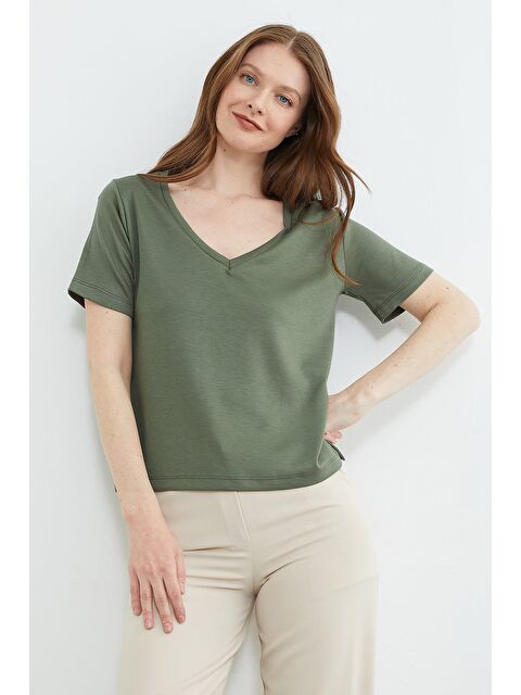Fullamoda Basic V Yaka Modal Tişört