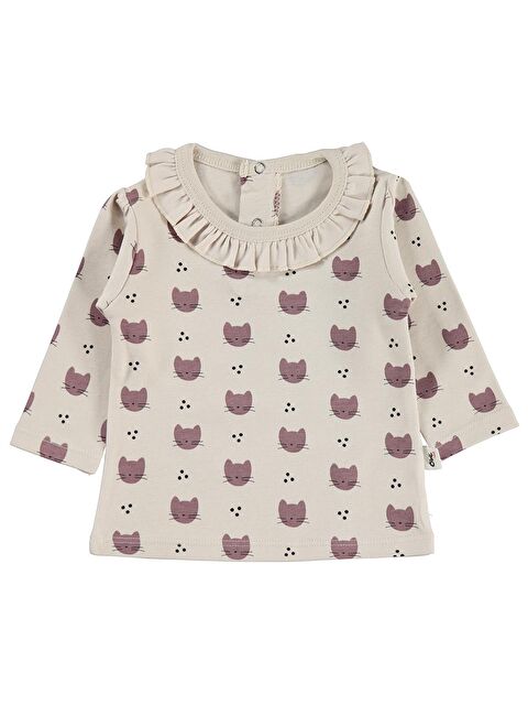 Civil Baby Kedi 6-18 Ay Sweatshirt - Bej 6-9 Ay - S000494692-25636