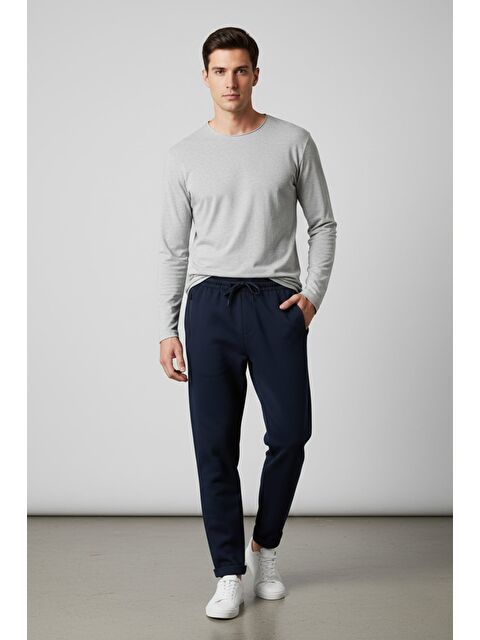 Fullamoda Beli Bağcıklı Duble Paça Pantolon - S000491473-21164