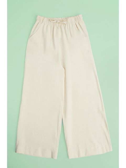 Fullamoda Beli Lastikli Cepli Kız Çocuk Pantolon
