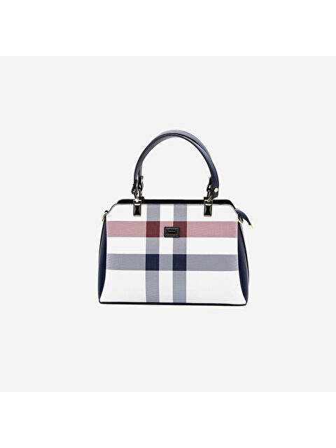 Silver Polo Kadın SP972-M3 SILVER POLO El ve Kol Çantası Beyaz-Lacivert