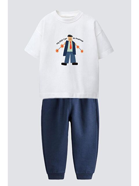 Monila Erkek Çocuk Baskılı Pamuklu Bisiklet Yaka Altüst Takım - S000515534-37344