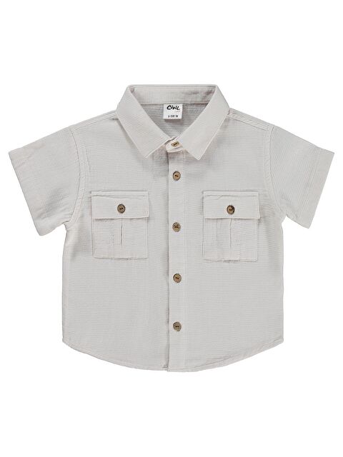 Civil Baby Çift Cepli 6-18 Ay Gömlek - Bej