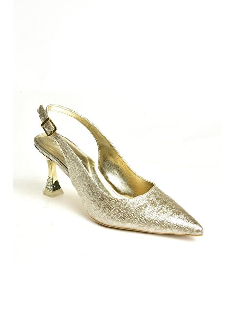 Fox Shoes U8203362 Altın Kadın Topuklu Ayakkabı - S000356388-20076