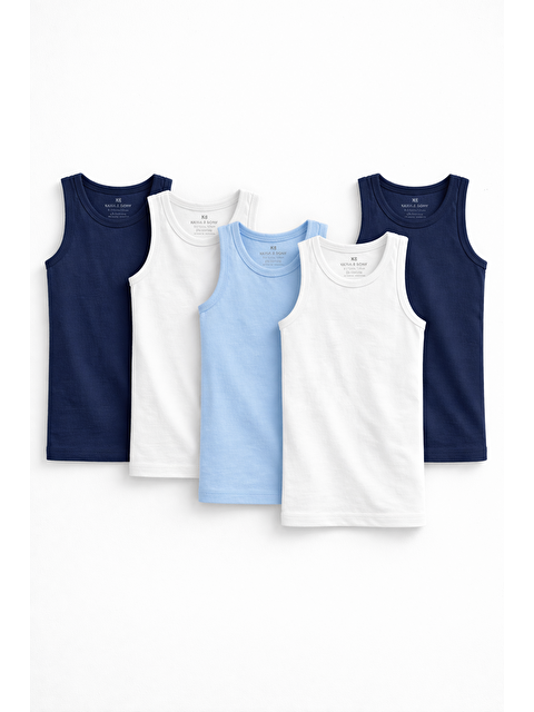 Katia And Bony Erkek Çocuk 5'Li Basic Çok Renkli Atlet