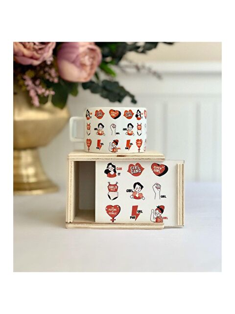 Bam Hediyelik Eşya Girl Gang Tasarımlı Kutulu Kupa - S000290170-23173