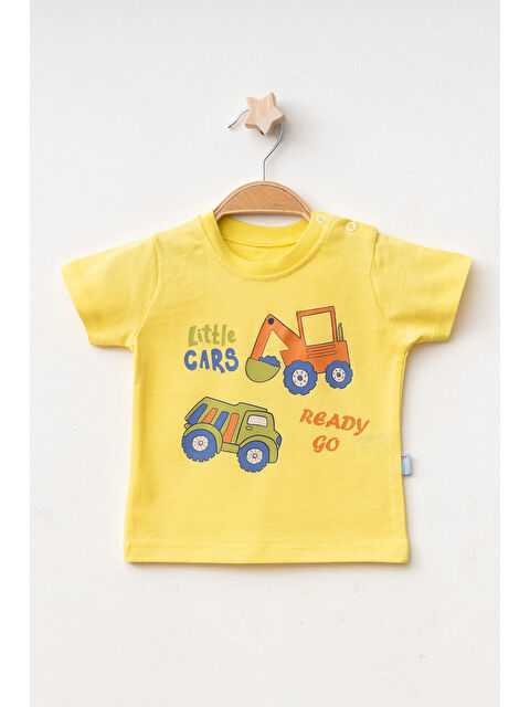 Myhanne Little Cars Baskılı Erkek Bebek Tişört 2009 - S000371665-20072