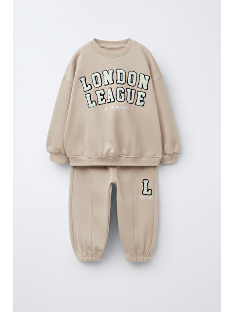 Magu Erkek Çocuk Pamuklu London League Yazılı Eşofman Takımı - S000452591-19928