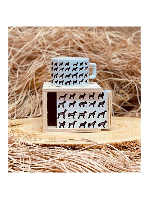 Bam Hediyelik Eşya En Iyi Dostum Tasarımlı Ahşap Kutulu Kupa - S000290177-23173