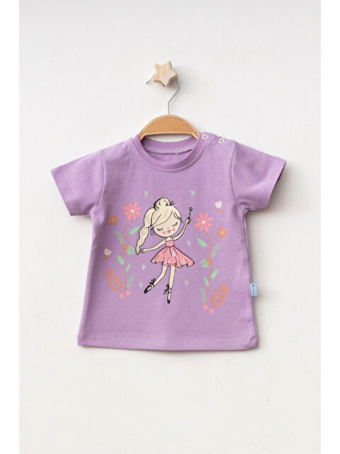 Myhanne Balerin Baskılı Kız Bebek Tişört 2010 - S000371668-17878