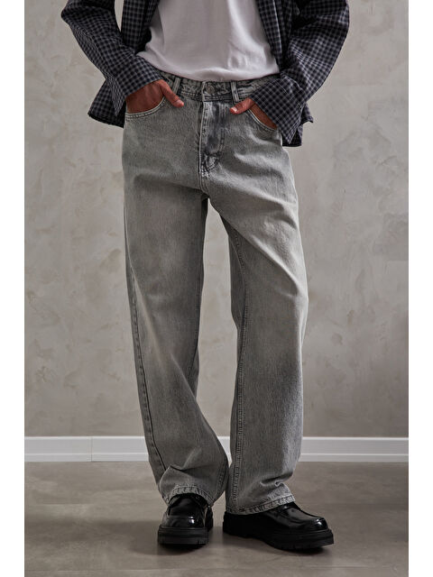 HYMAN Erkek Ekstra Baggy Jean Pantolon - S000515532-74