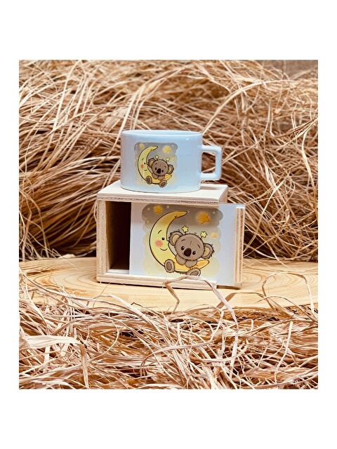 Bam Hediyelik Eşya İyi Geceler Sevgilim Tasarımlı Ahşap Kutulu Kupa - S000290184-23173