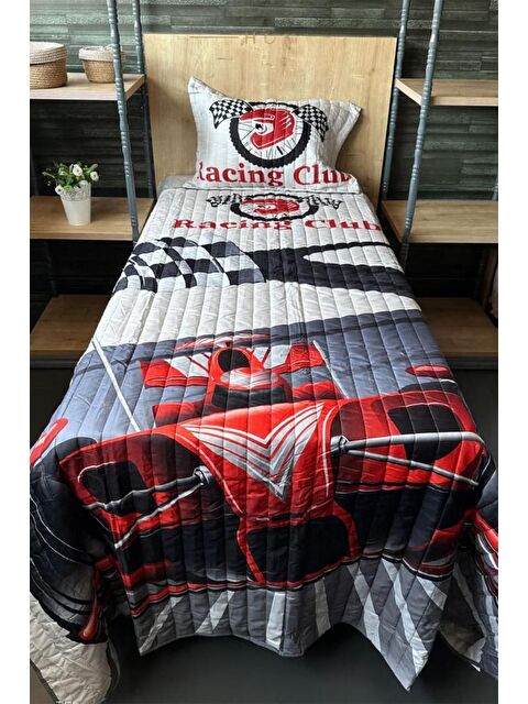 Çeyiz Diyarı Racing Club Tek Kişilik Kapitoneli Yatak Örtüsü 180x240 cm - S000500998-23173
