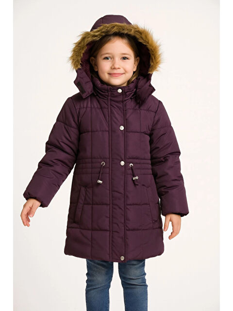 Myhanne Kapüşonlu Kışlık Kız Çocuk Mont 4210 - S000459306-20036