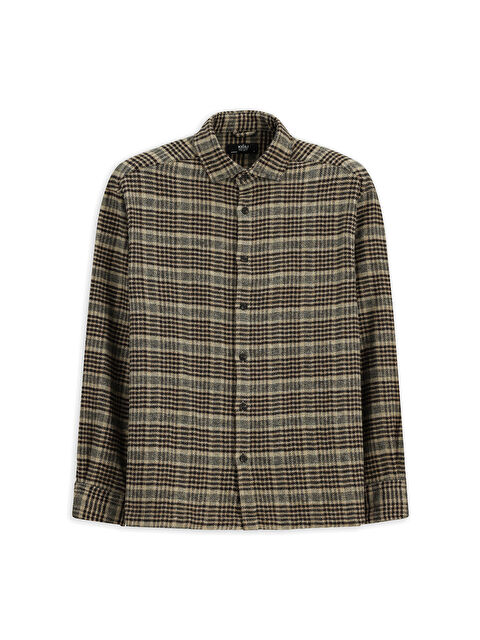 Kiğılı Uzun Kol Oversize Fit Ekose Pamuk Gömlek - S000457949-19413