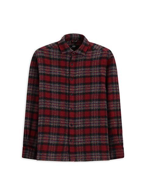 Kiğılı Uzun Kol Oversize Fit Ekose Pamuk Gömlek - S000457956-20045