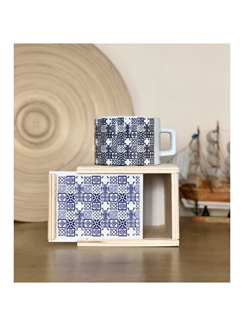 Bam Hediyelik Eşya Etnik Desenli Kutulu Kupa - S000290191-23173