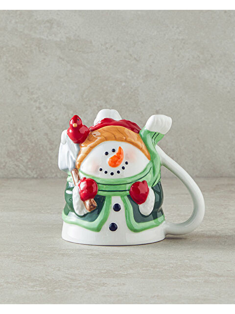 English Home Cheery Snowman Dolomite Yılbaşı Kupa 300 ml Renkli - S000470283-37243
