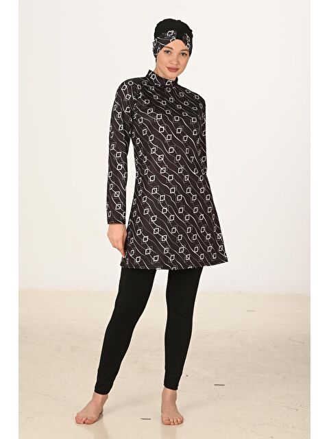 Fantasy Tam Kapalı Elastanlı Tesettür Mayo 3416