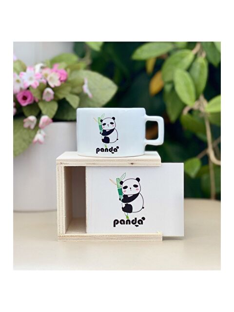 Bam Hediyelik Eşya Bambu Panda Tasarımlı Kutulu Kupa - S000290196-23173