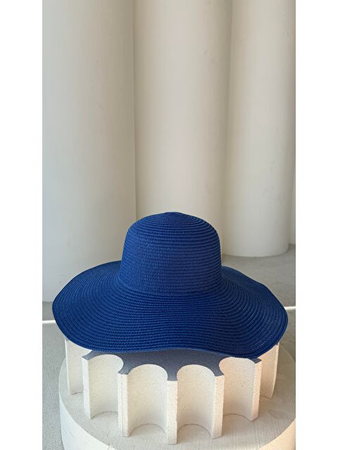 Luminos Butik Lacivert Geniş Hasır Şapka HSR2005 - S000204258-19459