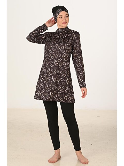 Fantasy Tam Kapalı Elastanlı Büyük Beden Tesettür Mayo 3411