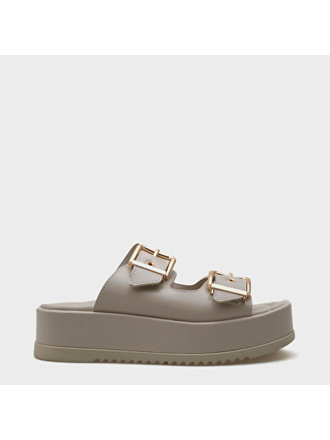 Capone Outfitters Marley Çift Tokalı Dolgu Topuklu Kadın Terlik - S000513333-19928